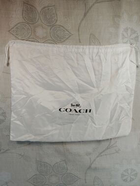 Coach White Drawstring Dust Bag